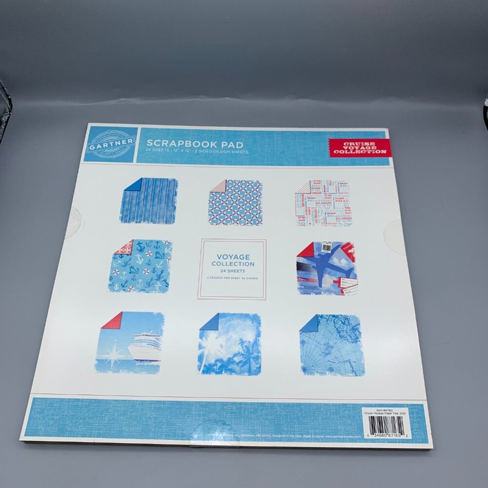 NEW 24 Page Scrapbook Pad 12x12 Pages Cruise Voyage Collection Themed